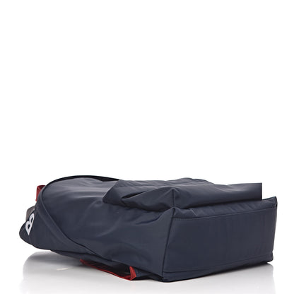 Balenciaga Sport Nylon Logo Embroidered Wheel Backpack Navy Blue Red 4 of 10