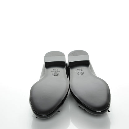 Chanel Lambskin Patent Cap Toe Ballerina Flats 36.5 Black 5 of 9