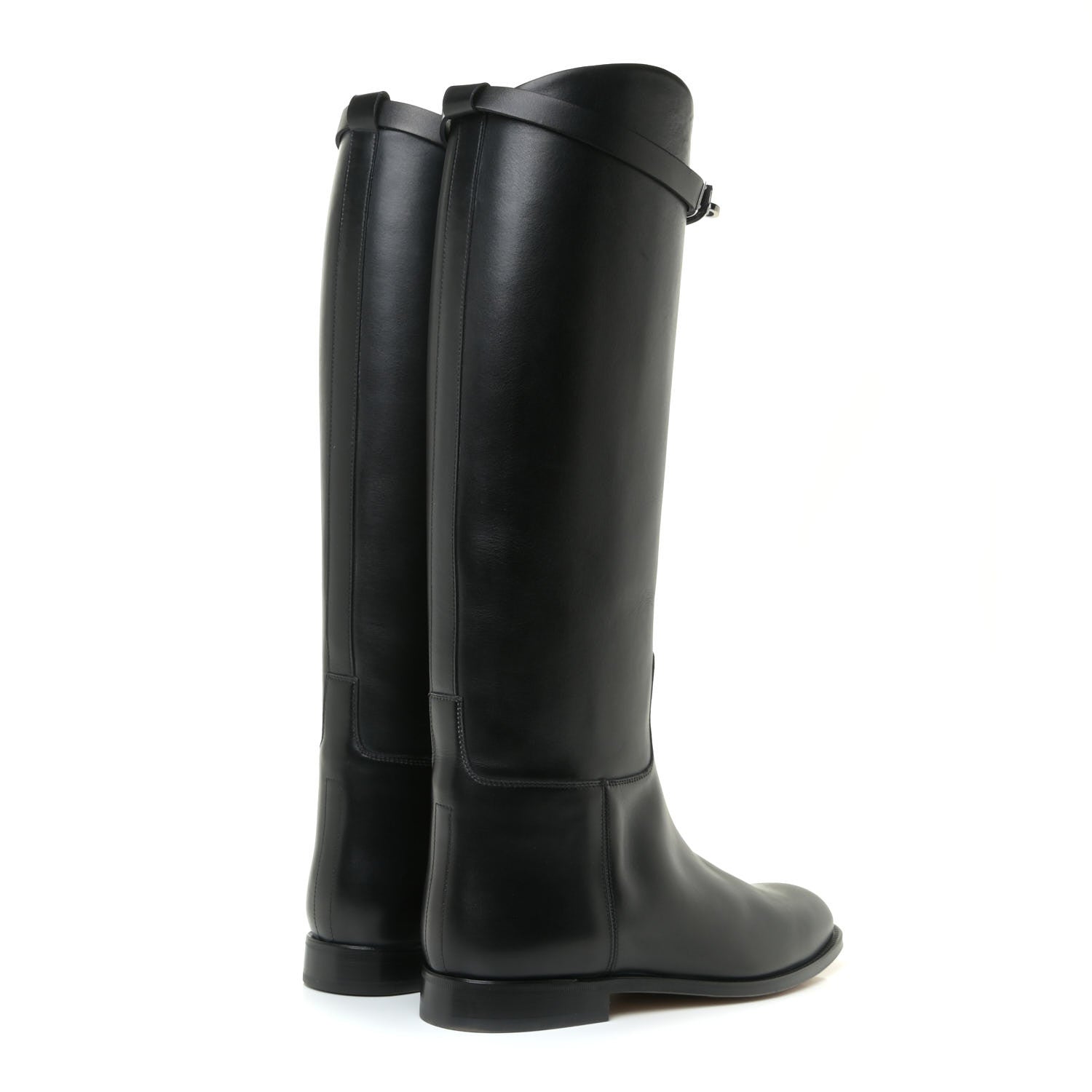 Hermes Box Kelly Jumping Boots 40.5 Black 4 of 15