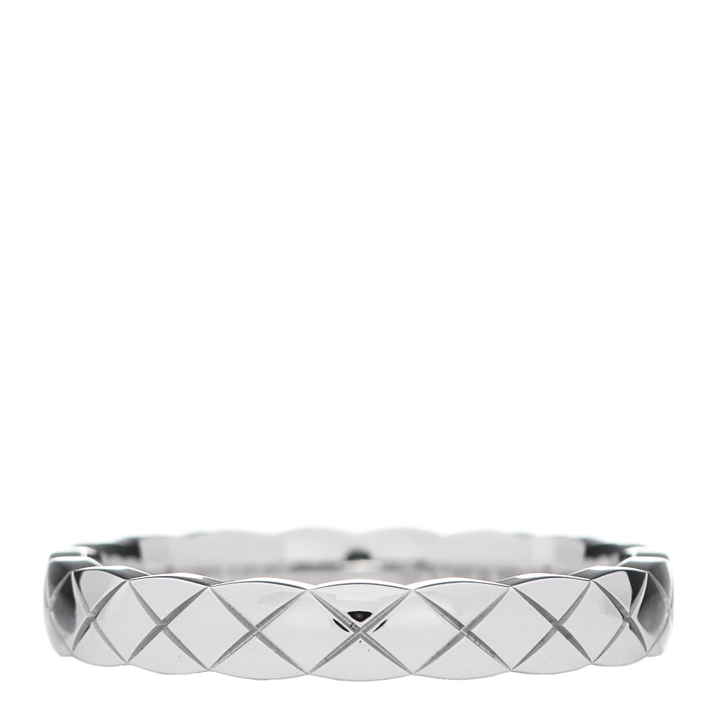Chanel 18K White Gold Mini Coco Crush Ring 55 7.25 3 of 6