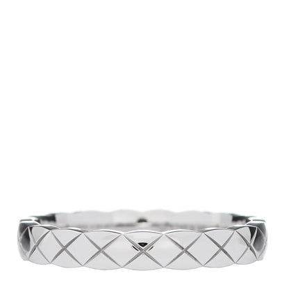Chanel 18K White Gold Mini Coco Crush Ring 55 7.25 3 of 6