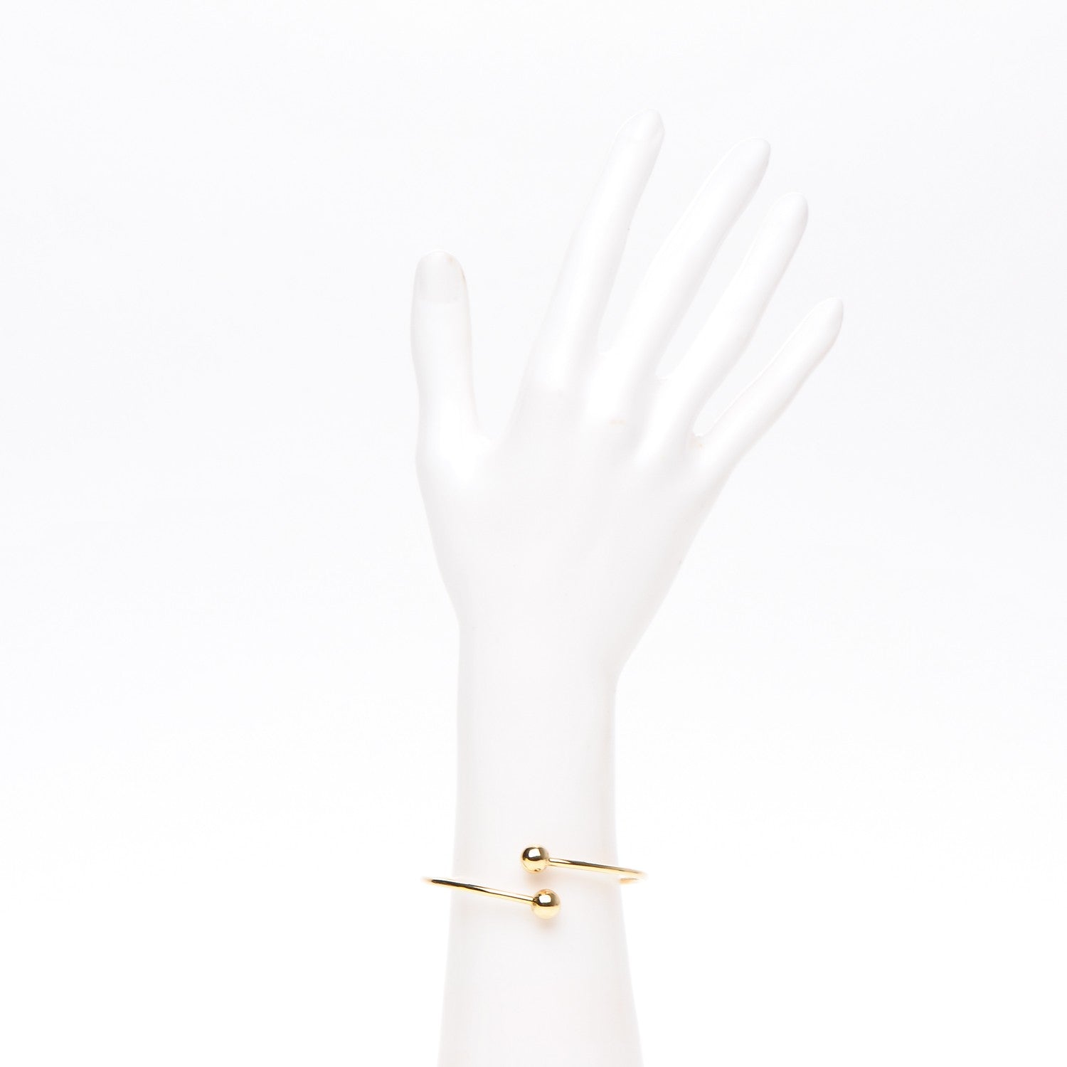 Tiffany 18K Yellow Gold 8mm HardWear Ball Bypass Bracelet 2 of 4