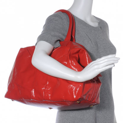 Saint Laurent Patent Medium Easy Sac Red 2 of 7