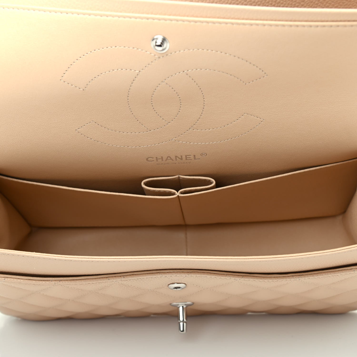 Chanel Caviar Quilted Jumbo Double Flap Beige Clair 4 of 4