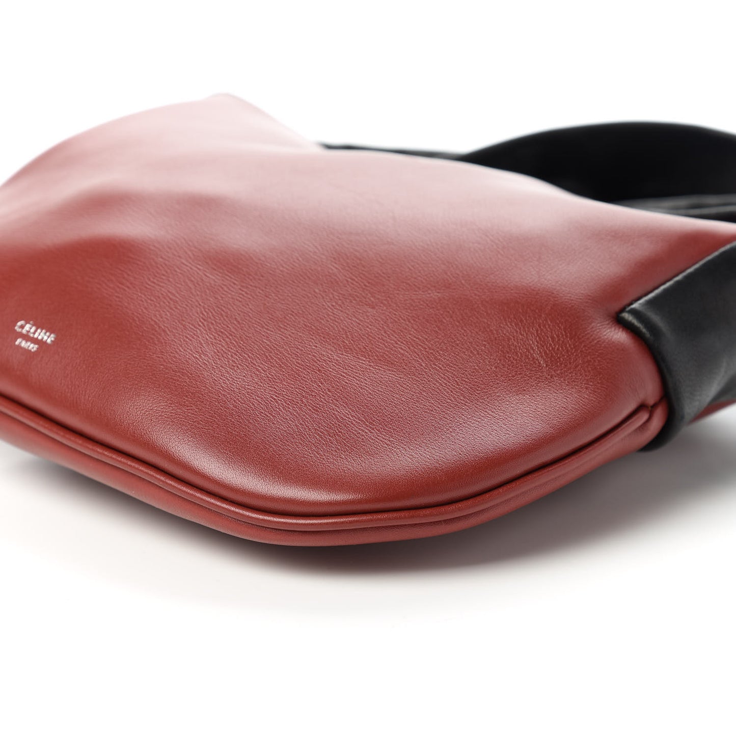 Lambskin Calfskin Small Ribbon Shoulder Bag Merlot