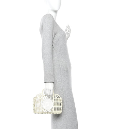 Fendi Recycled Plastic Vitello Liberty Matte Small Fendi Basket White Ice 2 of 10