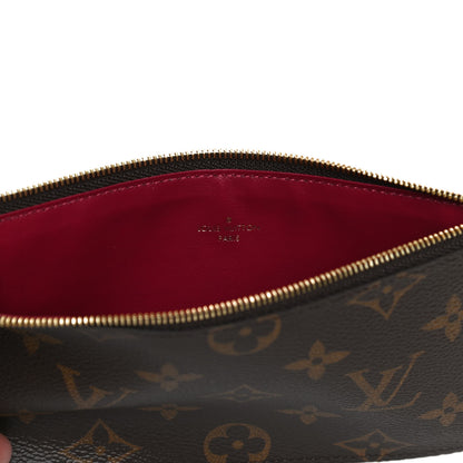 Louis Vuitton Monogram Felicie Chain Wallet Zippered Insert Fuchsia 6 of 10
