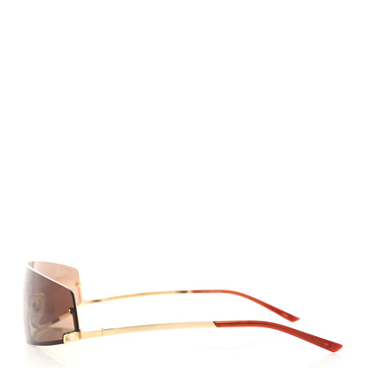 Gucci Metal Mask Shaped Frame Sunglasses GG1561S Brown 3 of 8