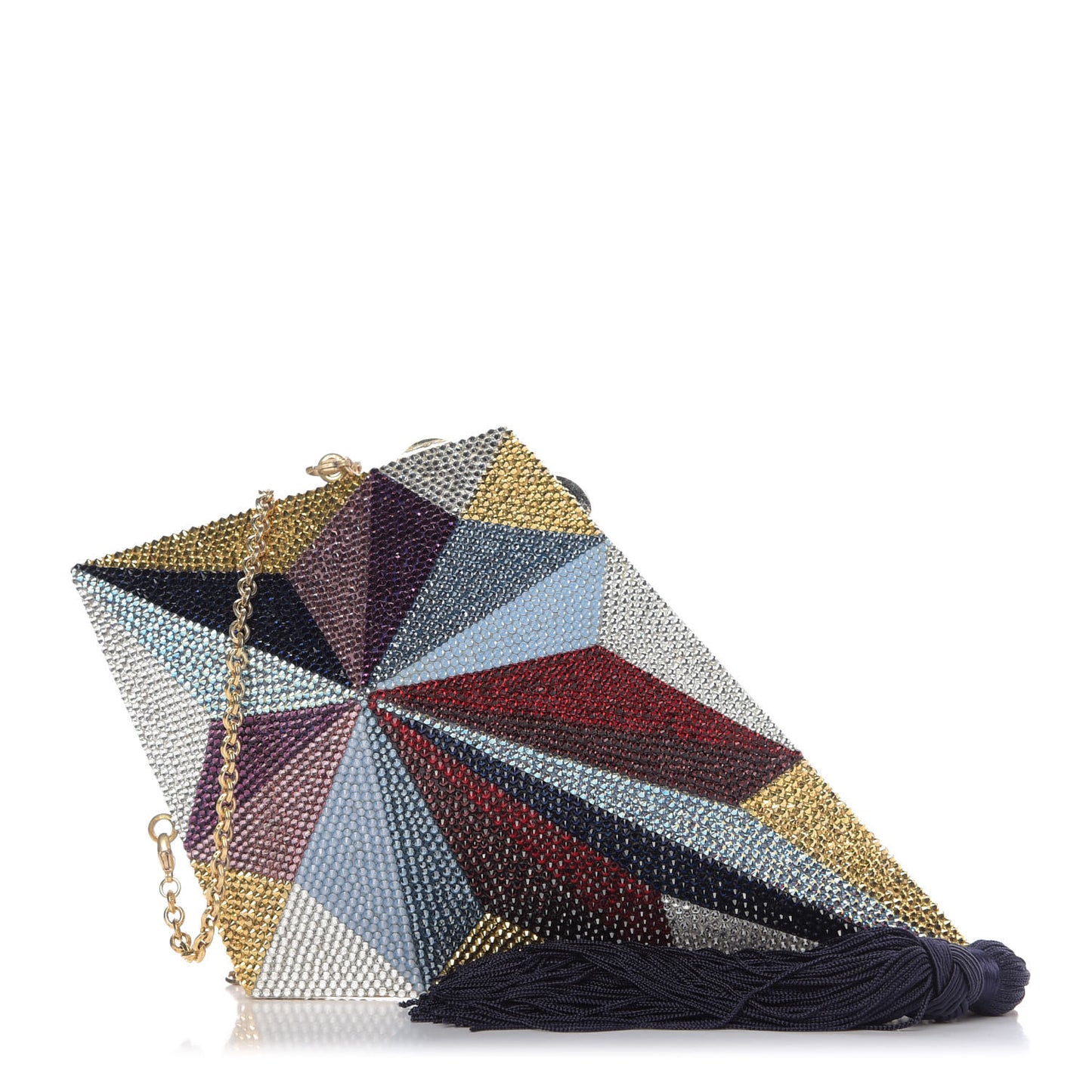 Crystal Kite Minaudiere Clutch Multicolor