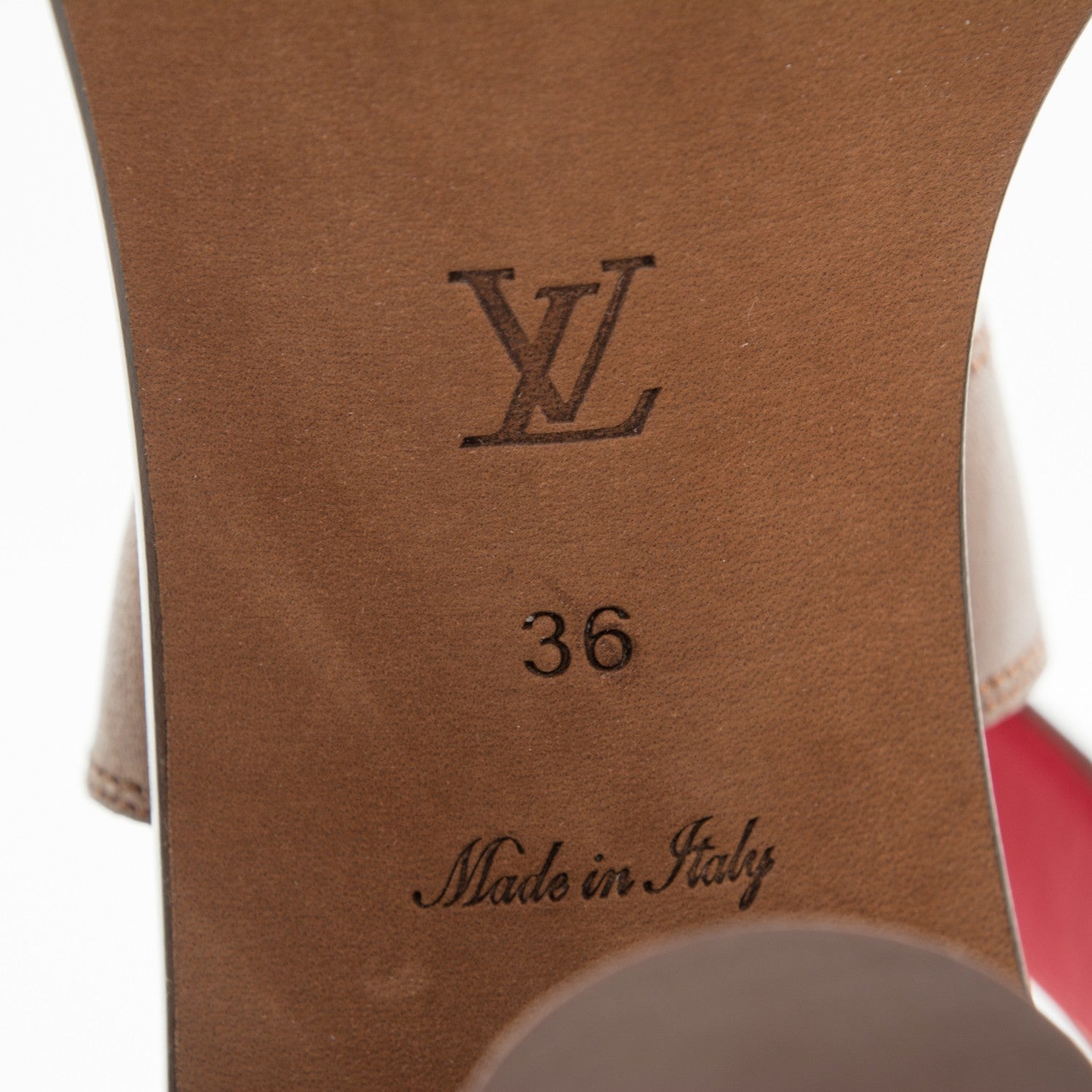 Louis Vuitton Calfskin Monogram Ocean Drive Heeled Sandals 36 Cognac 6 of 7