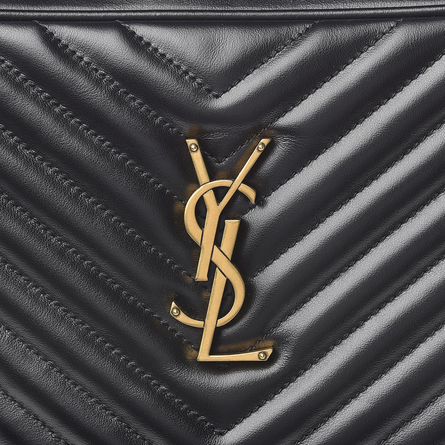 Calfskin Matelasse Monogram Lou Camera Bag Black