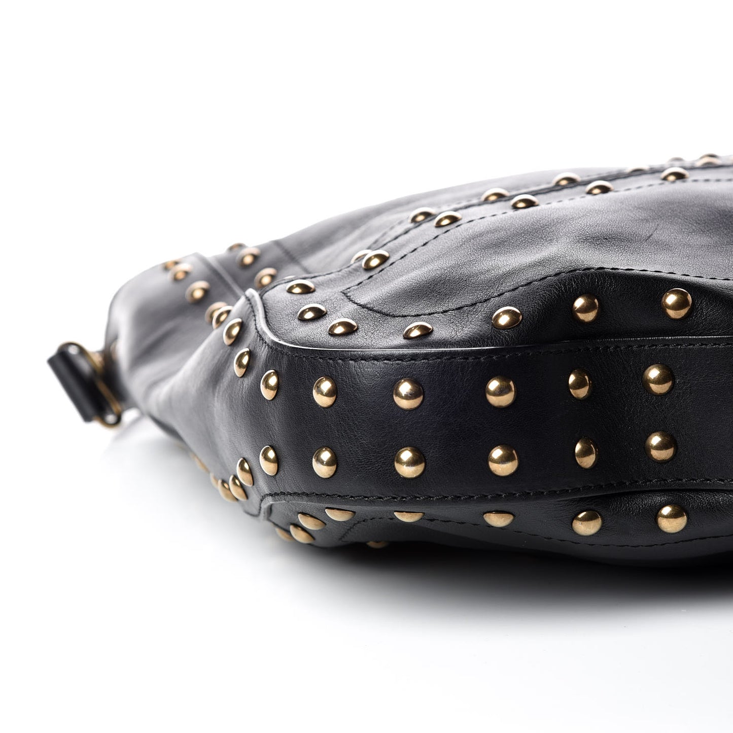 Calfskin Studded Medium Sampson Hobo Black