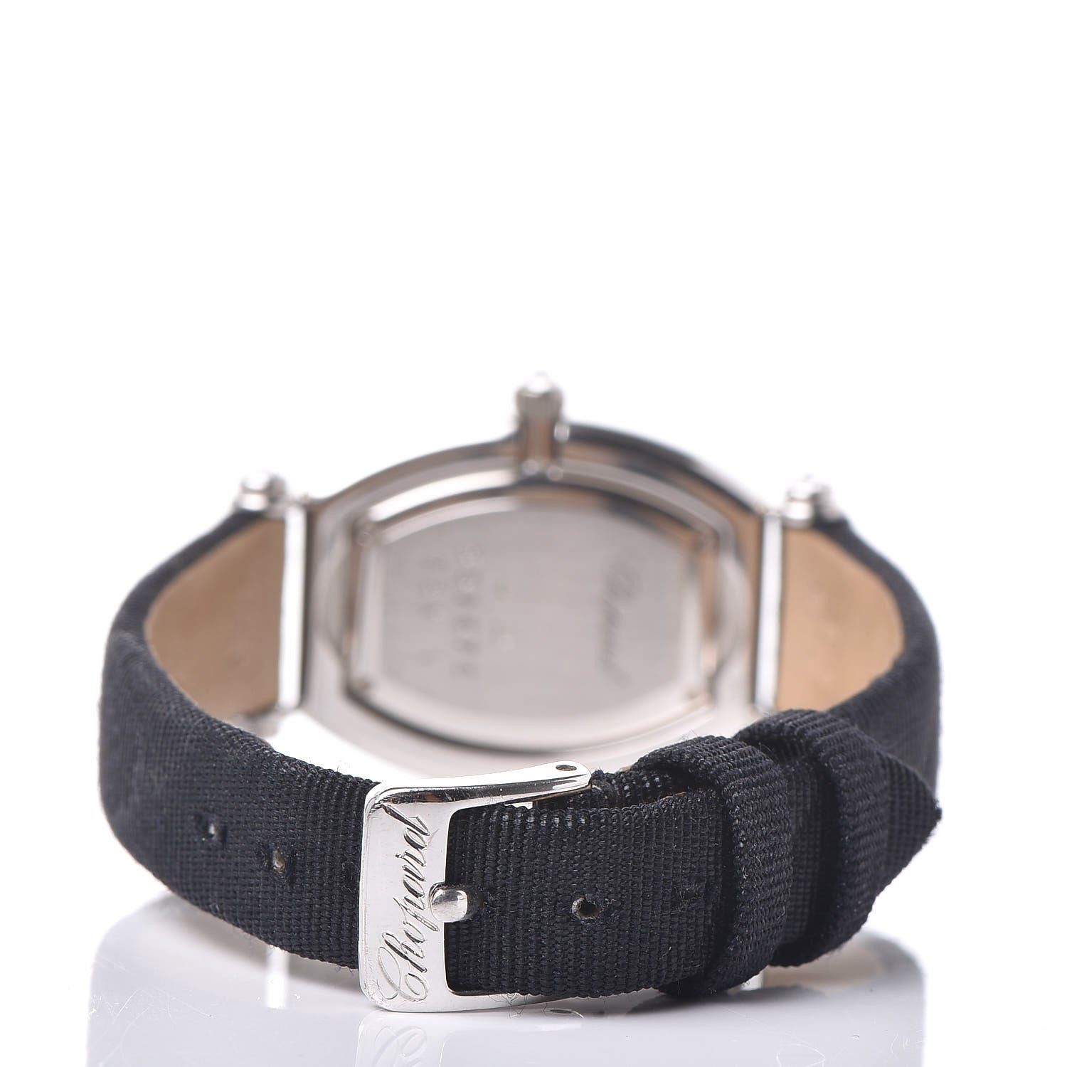 Chopard 18K White Gold Nylon Diamond Pave Bezel Mother of Pearl 23mm Classique Quartz Watch 4 of 7