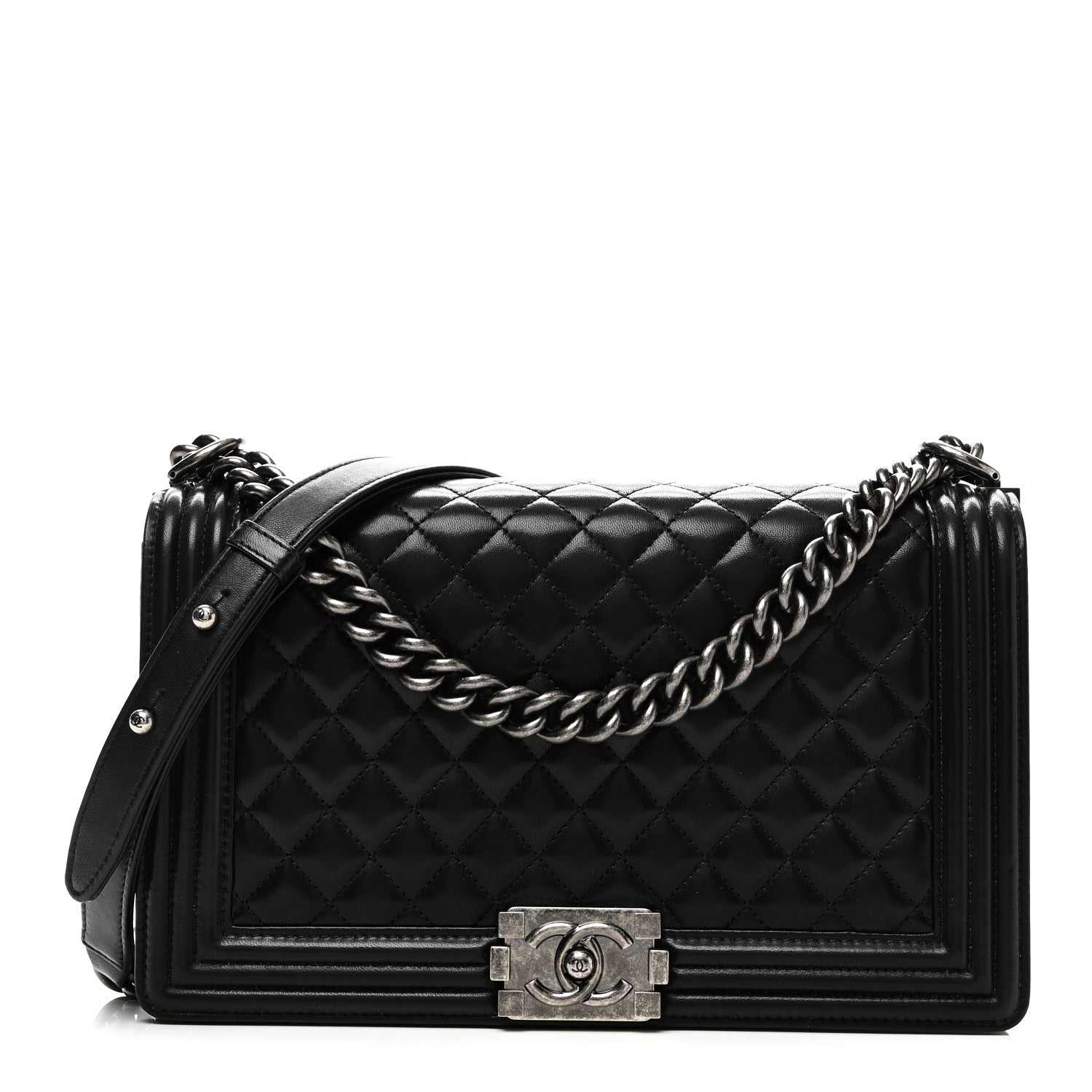 Chanel Lambskin Quilted New Medium Boy Flap Black 1 of 11