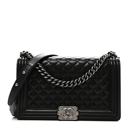 Chanel Lambskin Quilted New Medium Boy Flap Black 1 of 11