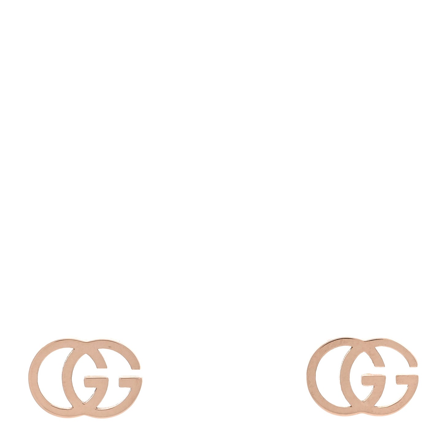 18K Rose Gold GG Tissue Stud Earrings