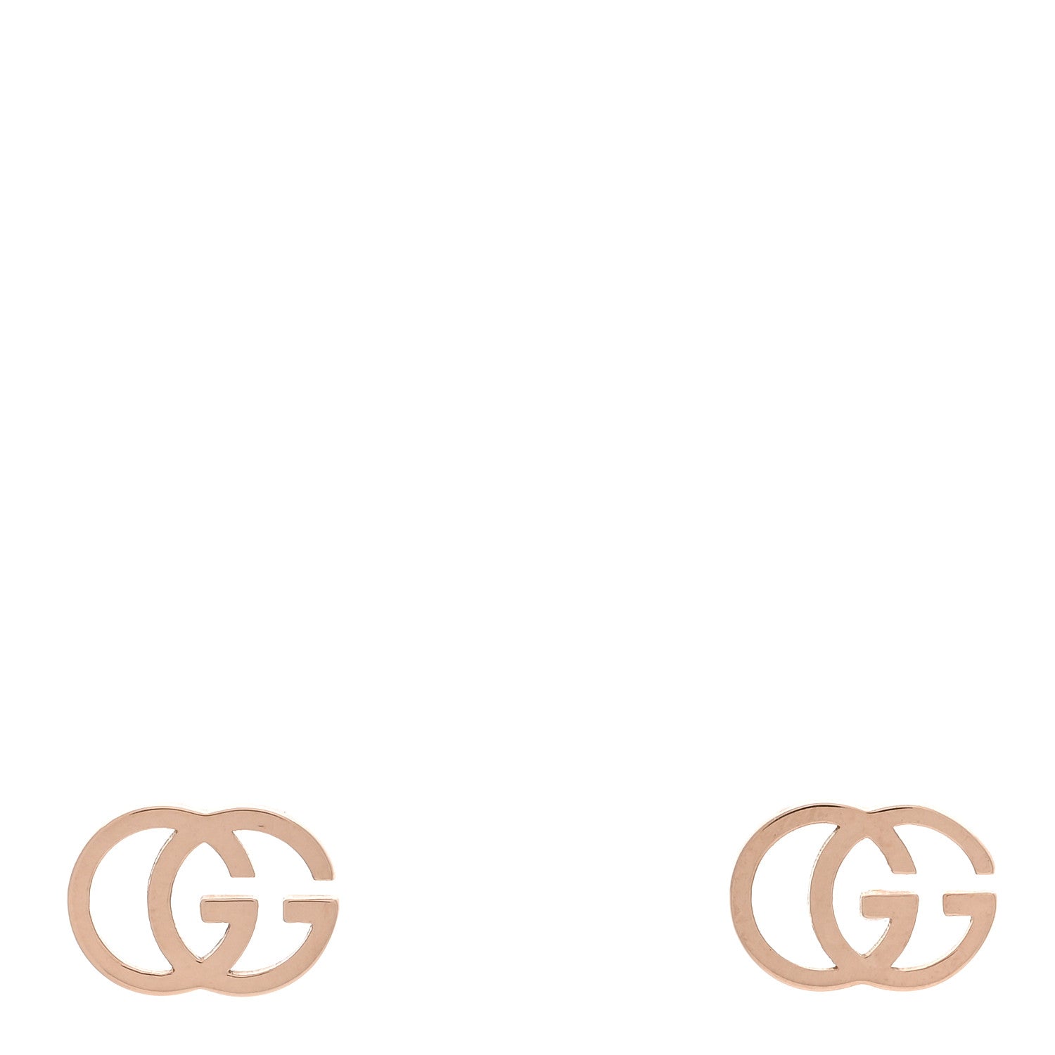 Gucci 18K Rose Gold GG Tissue Stud Earrings 1 of 4