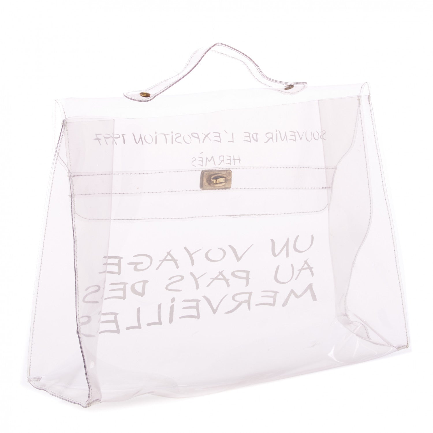 Hermes Vinyl Souvenir De L'Exposition Kelly Transparent 2 of 6