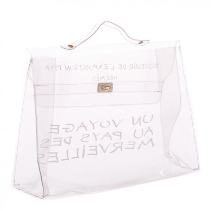 Hermes Vinyl Souvenir De L'Exposition Kelly Transparent 2 of 6