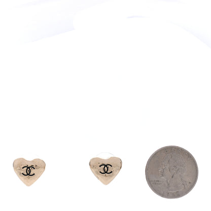 Chanel CC Heart Earrings Gold 2 of 5