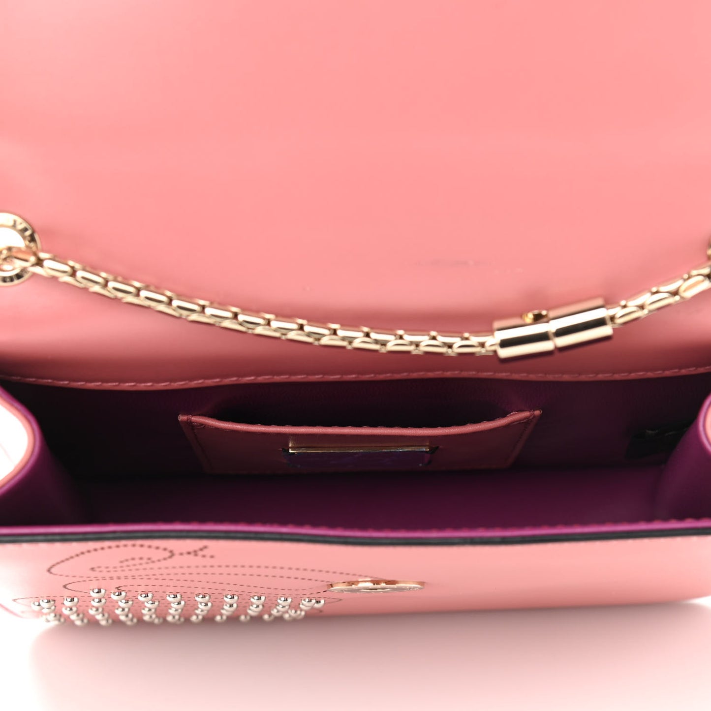 Nappa Embellished Serpenti Forever Crossbody Pink