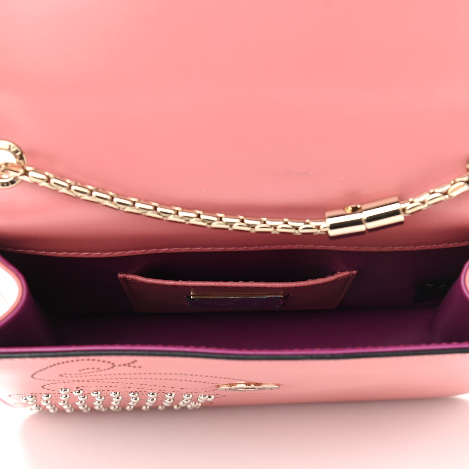 Bulgari Nappa Embellished Serpenti Forever Crossbody Pink 5 of 11