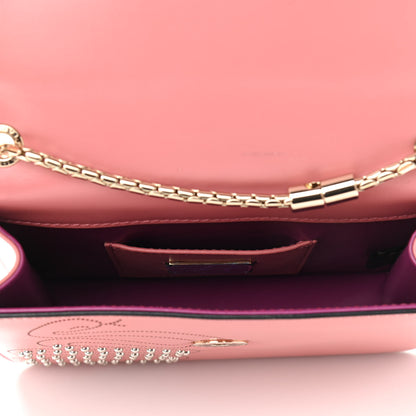 Bulgari Nappa Embellished Serpenti Forever Crossbody Pink 5 of 11