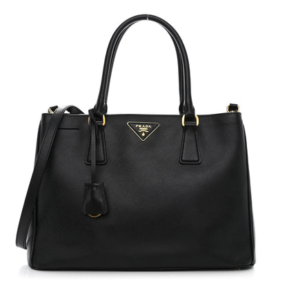 Prada Saffiano Medium Galleria Double Zip Tote Black 1 of 13