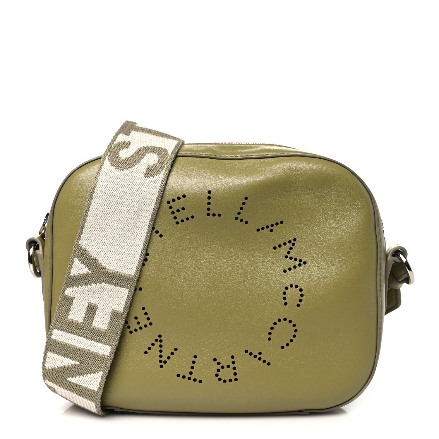 Stella McCartney Eco Alter Nappa Perforated Logo Mini Bag Green 1 of 9