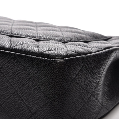 Chanel Caviar Quilted Jumbo Single Flap Black 11 of 12