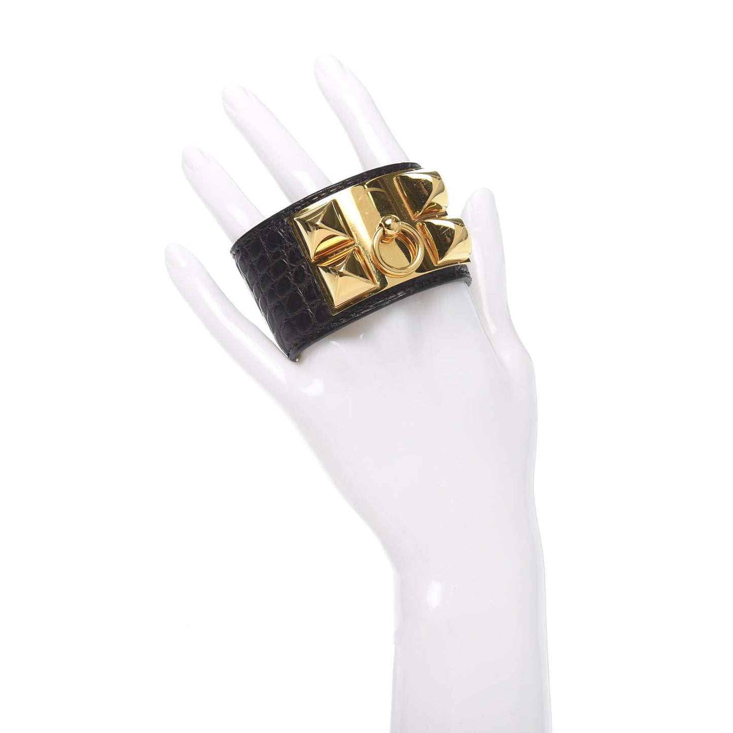 Matte Alligator Collier De Chien CDC Bracelet Ebene