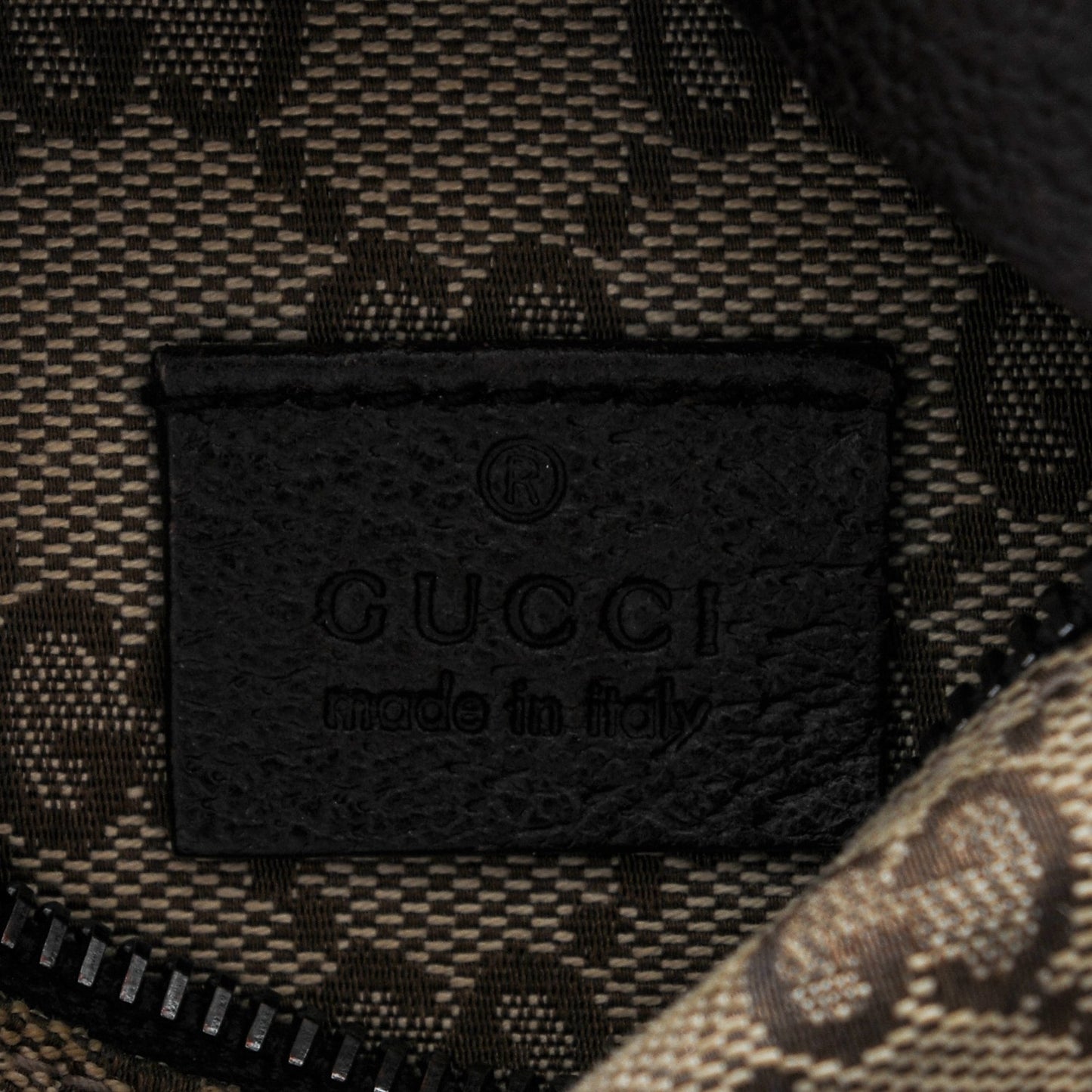 Monogram Web Belt Bag Dark Brown