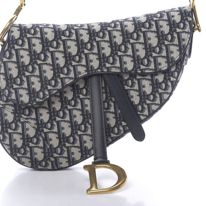 Christian Dior Oblique Saddle Bag Blue 10 of 10