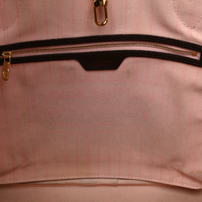 Louis Vuitton Damier Ebene Neo Neverfull MM Rose Ballerine 8 of 11