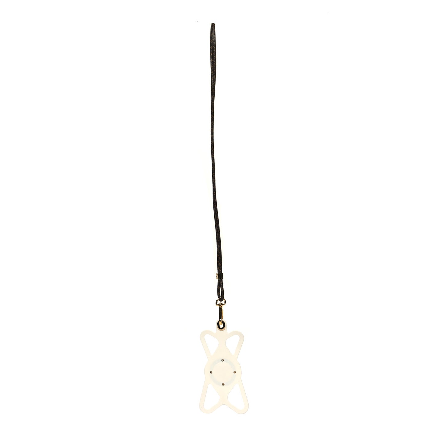 Monogram Silicone Louise Phone Holder White