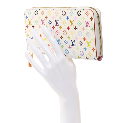 Louis Vuitton LOUIS VUITTON Monogram Multicolor Zippy Wallet White Litchi 2 of 7