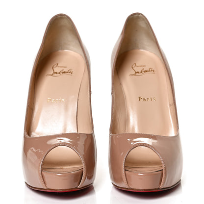 Christian Louboutin Patent New Very Prive 120 Pumps 40 Nude 2 of 11