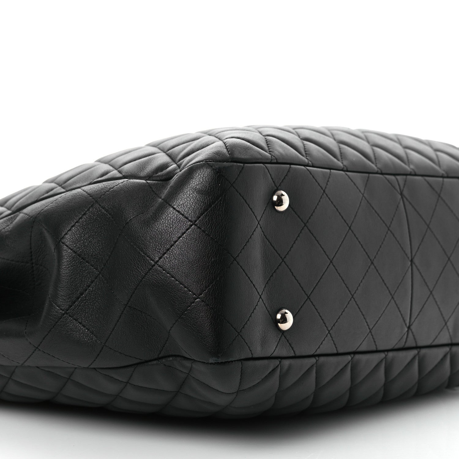 Chanel Calfskin Quilted Large CC Shopping Tote Black 9 of 16