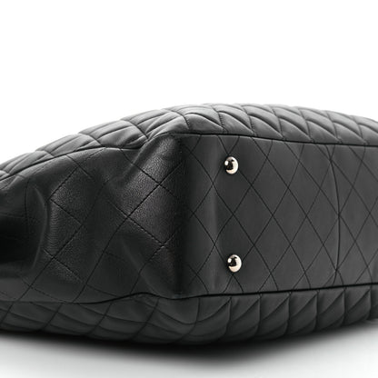 Chanel Calfskin Quilted Large CC Shopping Tote Black 9 of 16