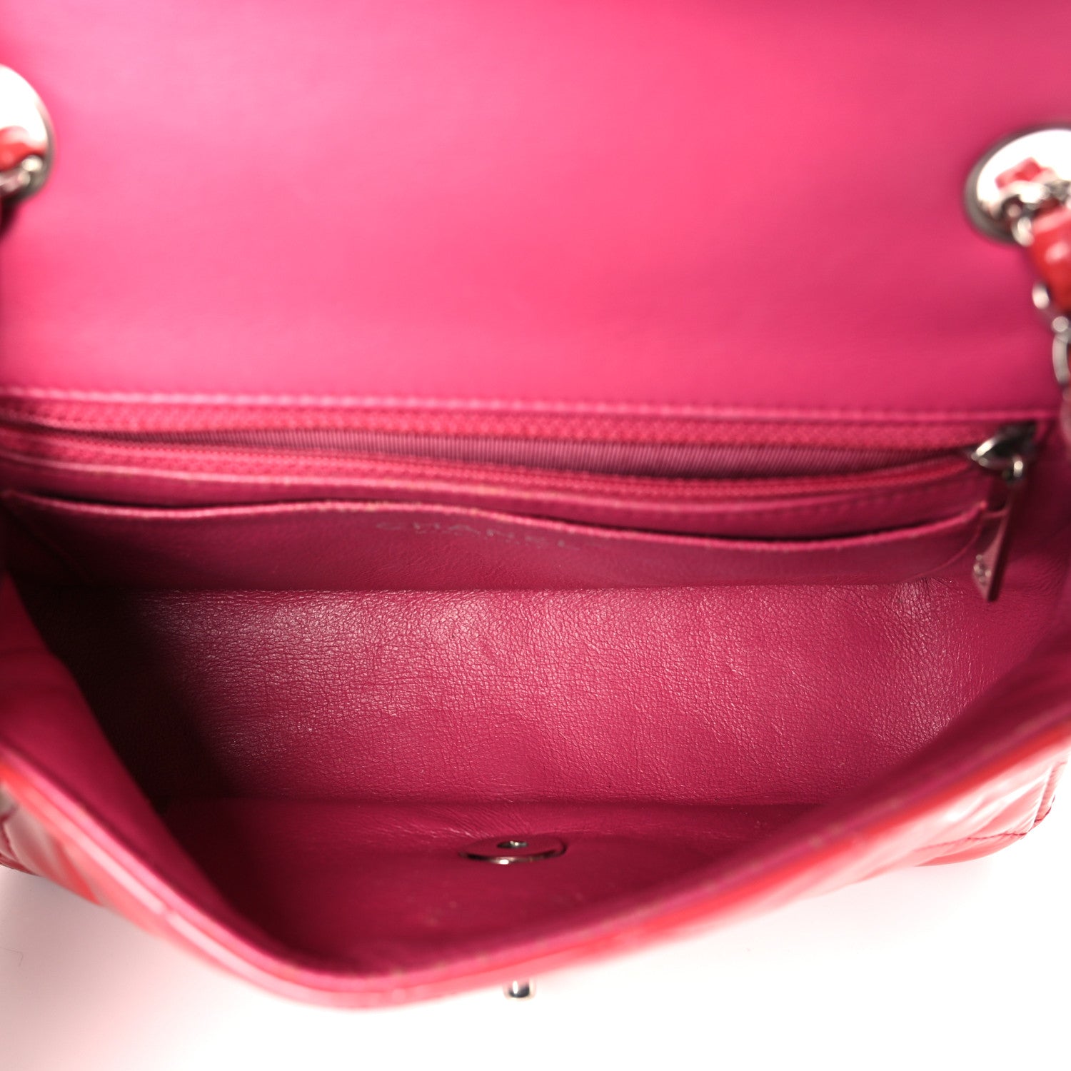 Chanel Patent Calfskin Quilted Mini Rectangular Flap Pink 5 of 10