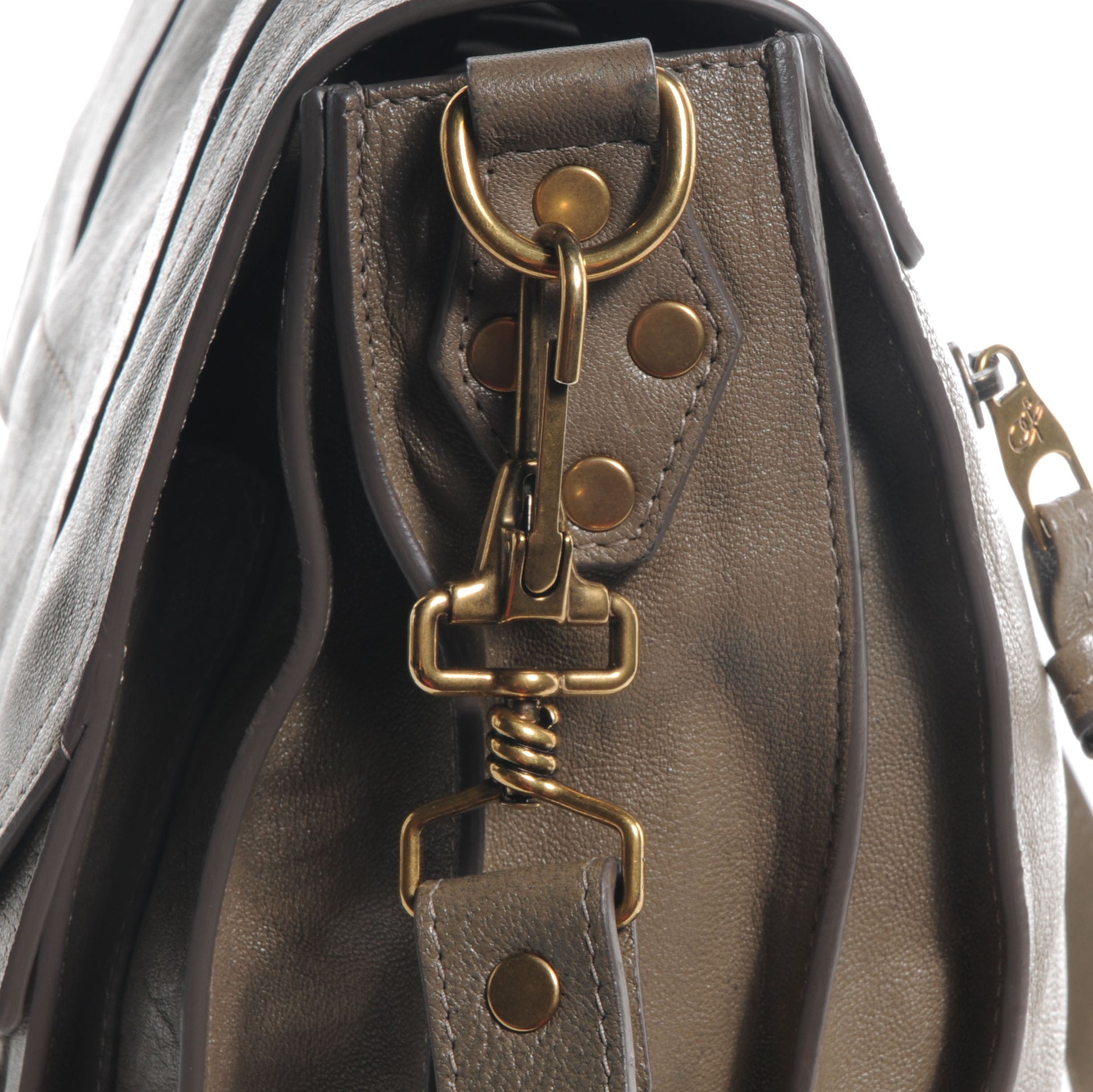 Proenza Schouler Lambskin PS1 Large Satchel Smoke 4 of 11