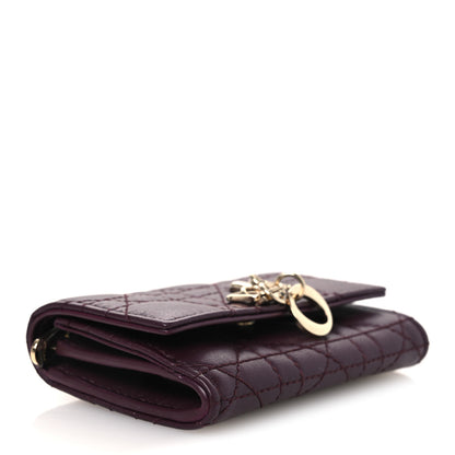 Christian Dior Lambskin Cannage Miss Dior Glycine Wallet Deep Fuchsia 4 of 8