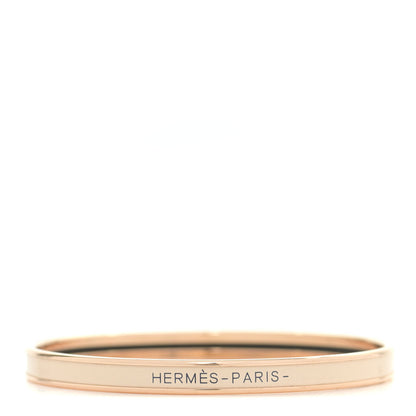 Hermes Enamel Printed Extra Narrow Bracelet 70 Pannacotta 1 of 5