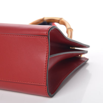 Gucci Nappa Bamboo Web Small Nymphaea Top Handle Bag Hibiscus Red 12 of 12