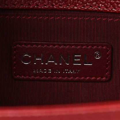 Chanel Caviar Quilted Small Boy Flap Dark Red 6 of 11