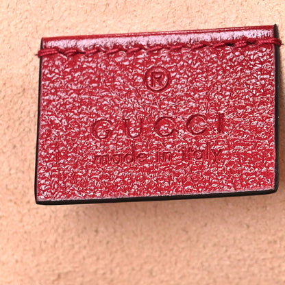 Gucci Glazed Calfskin Matelasse Heart Mini GG Marmont Round Shoulder Bag Romantic Cerise 6 of 12