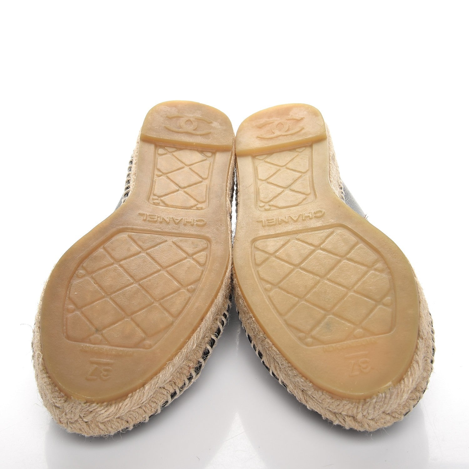 Chanel Lambskin CC Espadrilles 37 Black 5 of 11