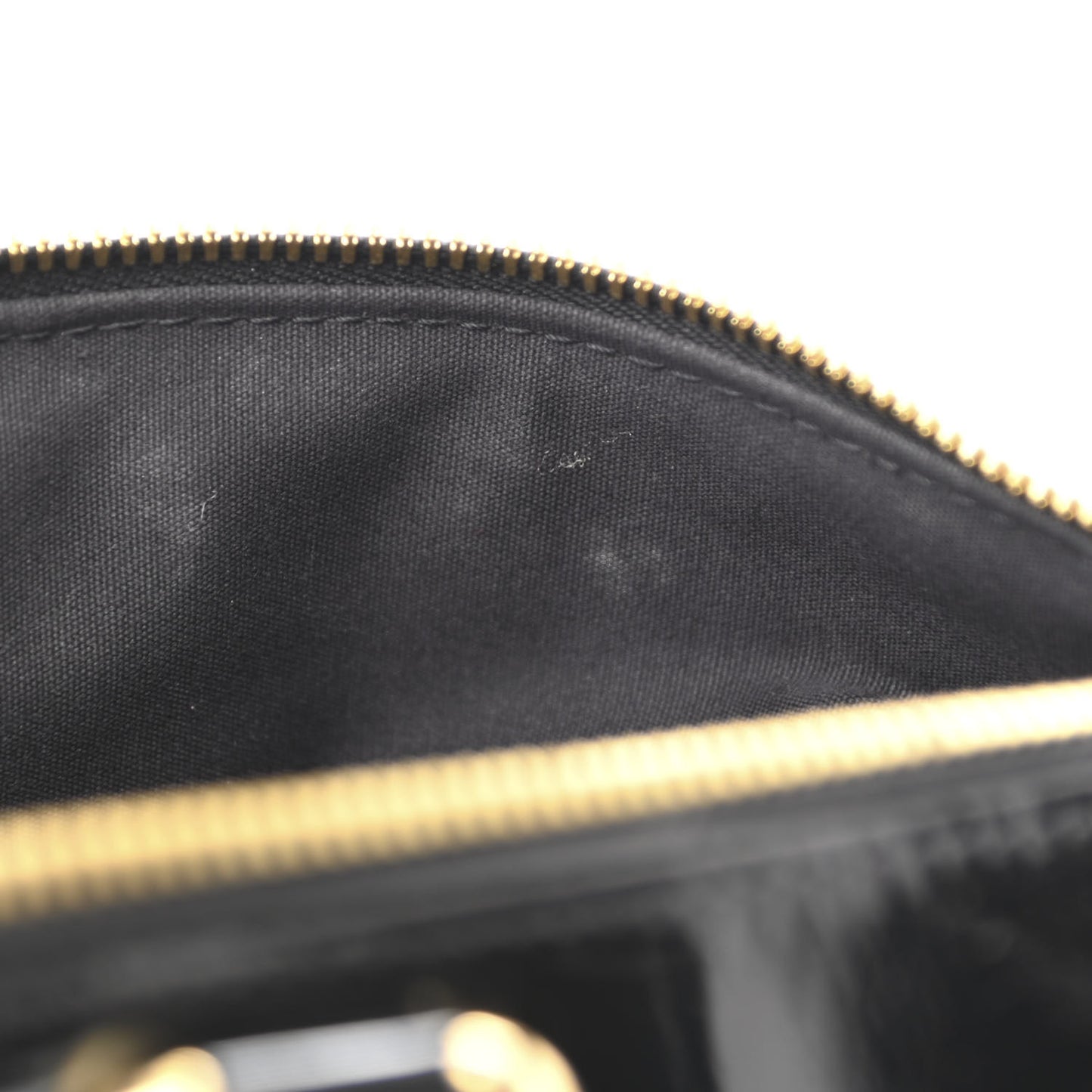 Patent Calfskin Miroir Tote Black