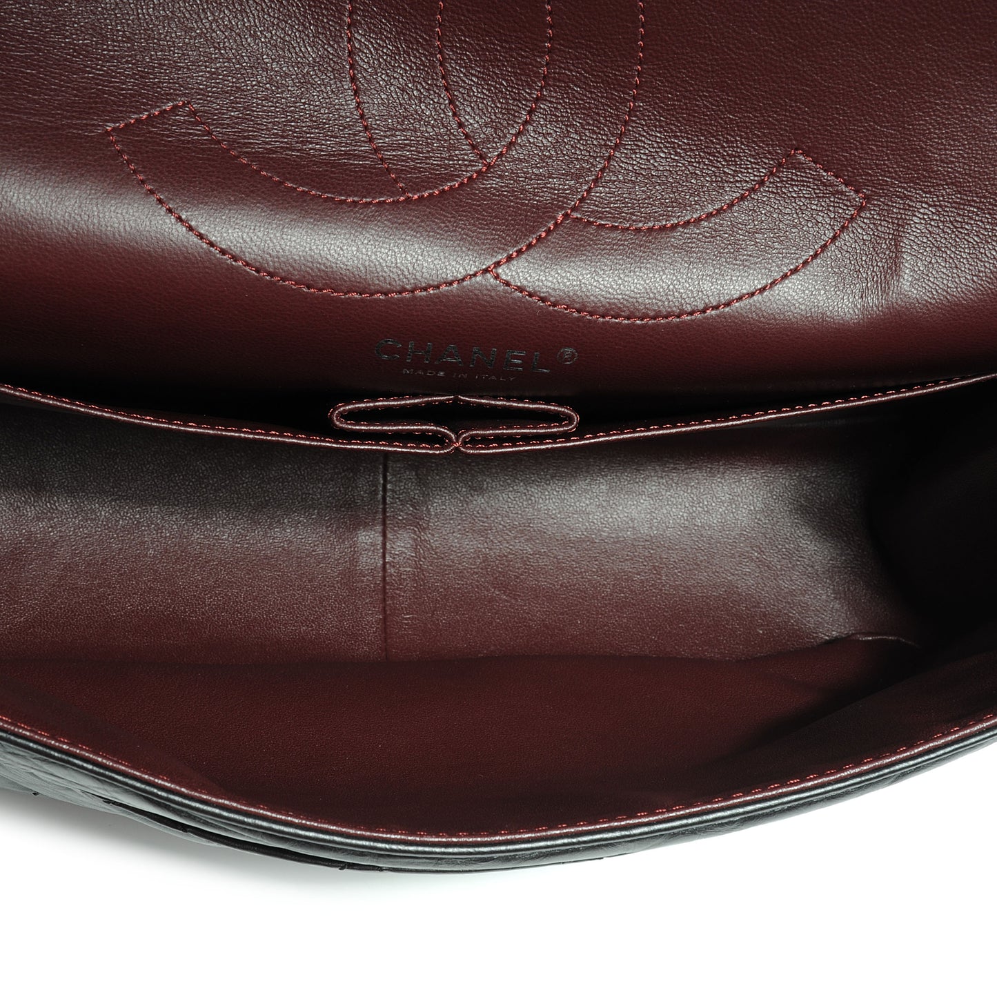 Aged Calfskin Quilted 2.55 Reissue 227 Flap Black