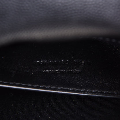 Saint Laurent Grain De Poudre Textured Mixed Matelasse Triquilt Medium Monogram Satchel Black 7 of 10